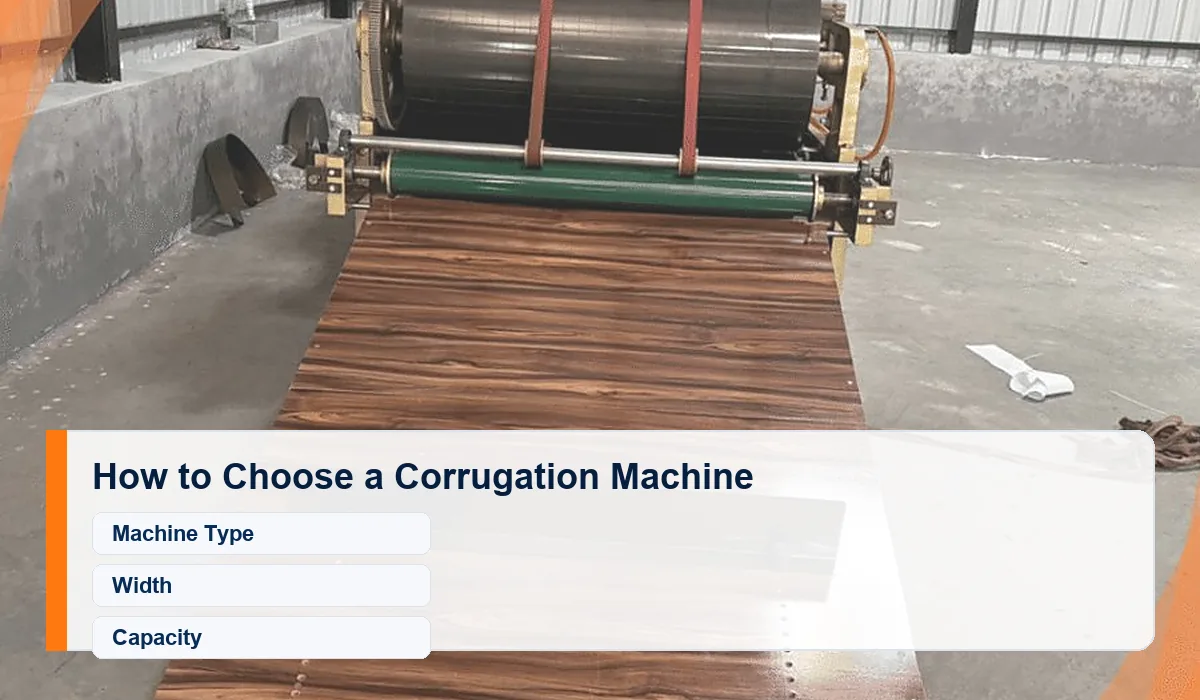 How to Choose a Corrugation Machine section image with carton machinery