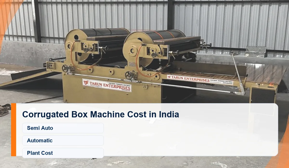 Corrugated Box Machine Cost in India section image with carton machinery